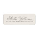 Search for natural return address labels Modern