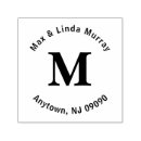 Search for monogrammed monogram initial letter rubber stamps Square