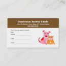 Search for veterinary clinic appointment cards Pets