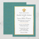 Search for elegant fleur de lis invitations Green