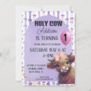 Search for purple cow print invitations For kids