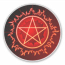 Search for red pentacle stickers Wicca