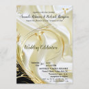 Search for silk wedding invitations Black