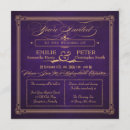 Search for eggplant gold wedding invitations Aubergine