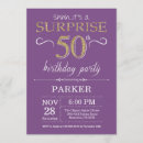 Search for purple and gold 50th birthday invitations Adult birthday party