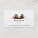 Search for open book business cards Education
