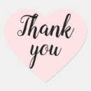 Search for heart shaped thank you stickers Pink
