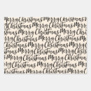 Search for merry christmas calligraphy wrapping paper Black