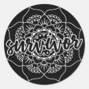 Search for survivors stickers Black and white