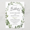 Search for simple modern wedding invitations Greenery