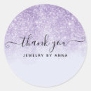 Search for monogram thank you stickers Purple