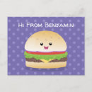 Search for cute hamburger postcards Cartoon