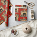 Search for christmas fireplace wrapping paper Vintage