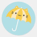 Search for cat with umbrella stickers Cute