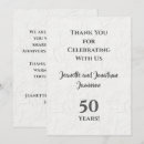 Search for 50th anniversary thank you cards Fiftieth
