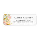 Search for peach floral return address labels Greenery