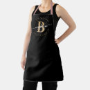 Search for gold party aprons Black and gold