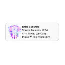 Search for pink feathers return address labels Floral