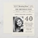Search for breaking news invitations Black and white