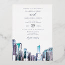 Search for chicago skyline invitations Watercolor