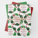 Search for jesus wrapping paper Red and green