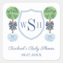 Search for monogram baby shower stickers Chic