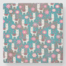 Search for daisies sandstone coasters Turquoise
