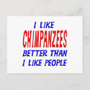 Search for chimpanzee postcards Fun