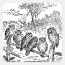 Search for black and white owl stickers Vintage