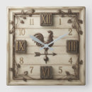Search for french country clocks Rooster