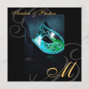 Search for masquerade wedding invitations Teal