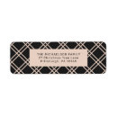 Search for black gingham return address labels Simple