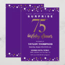 Search for surprise dinner birthday invitations Gold