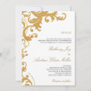 Search for damask invitations Gold