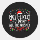 Search for whiskey stickers Santa