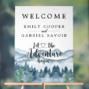 Search for mountain wedding signs Watercolor