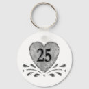 Search for 25th silver key rings Happy anniversary
