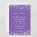 Search for purple and silver bridal shower invitations Girly