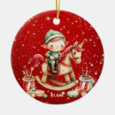 Search for rocking horse christmas tree decorations Red