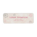 Search for pink snowflake return address labels Baby its cold outside