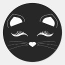 Search for kitten face stickers Black and white