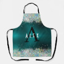 Search for add your initials aprons Black and white