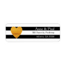 Search for gold stripe return address labels Classic