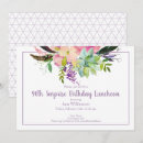 Search for watercolor flowers birthday invitations Surprise