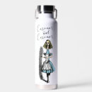 Search for alice in wonderland water bottles Black and white