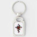 Search for rose cross key rings Red