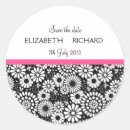 Search for white save the date stickers Flowers