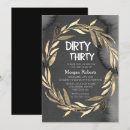 Search for dirty 30 birthday invitations Black