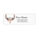 Search for bull skull return address labels Bohemian