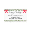Search for pine branches return address labels Merry christmas